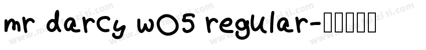 mr darcy wO5 regular字体转换
